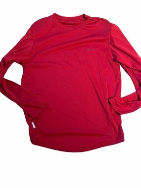 Nike Red Long Sleeve Dri-FIT Shirt